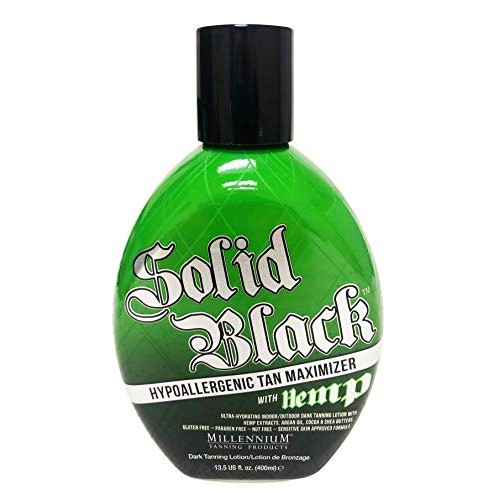 2 Pack - Millennium Tanning Solid Black Hypoallergenic Tan Maximizer w Hemp +...