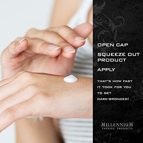 LOT of 2 Millennium PAINT IT BLACK 50X Bronzer Indoor Dark Lotion Tanning Bed...