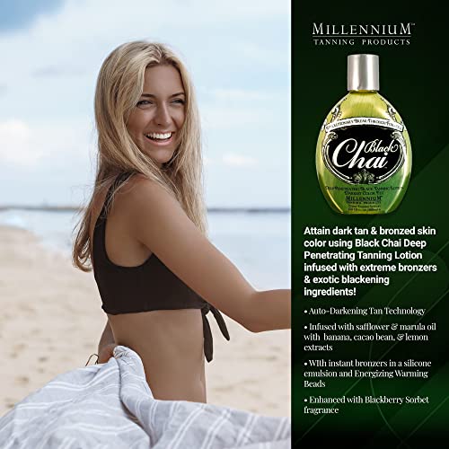 Millennium Tanning Black Chai Tanning Lotion with Bronzers, Essential Oils, &...