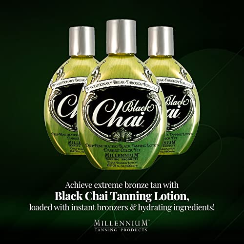 Millennium Tanning Black Chai Tanning Lotion with Bronzers, Essential Oils, &...