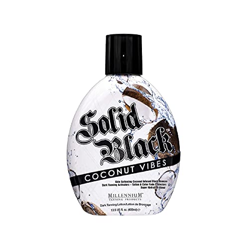 Millennium Tanning Solid Black Coconut Vibes - Indoor & Outdoor Tanning Lotio...