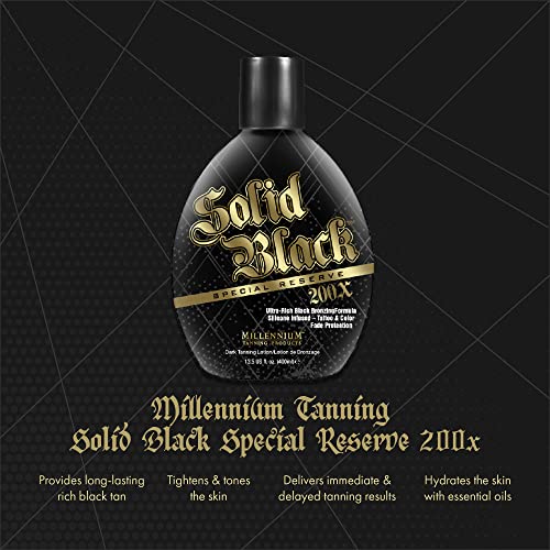 Millennium Tanning Solid Black Special Reserve 200X Tanning Lotion, 13.5 Ounc...
