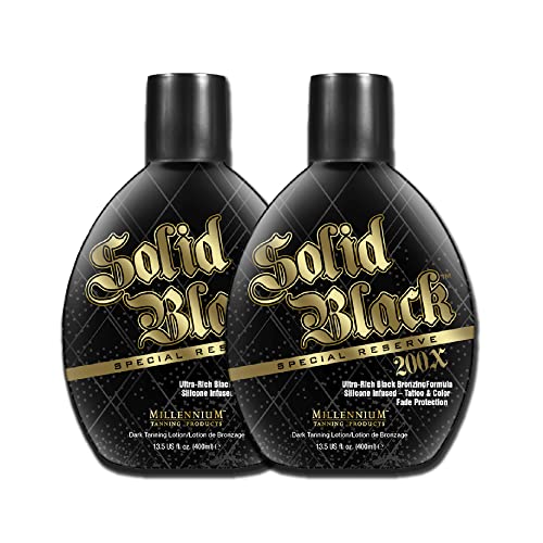 Millennium Tanning Solid Black Special Reserve 200X Tanning Lotion, 13.5 Ounc...
