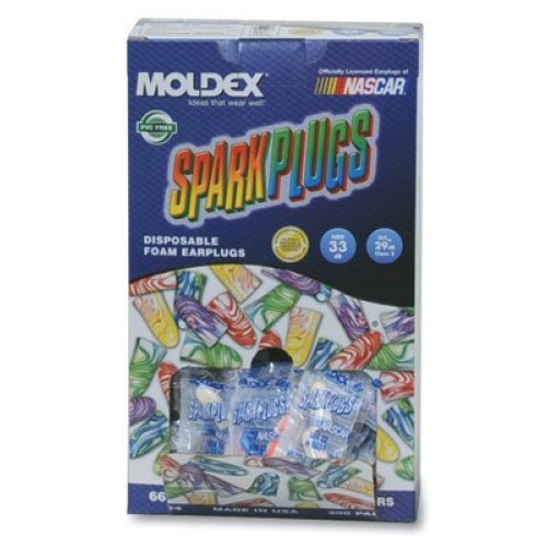 Moldex Sparkplugs Earplugs in PlugStation Dispenser Box - Uncorded (200 Pairs...