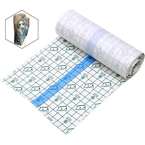 Tattoo Aftercare Waterproof Bandage 6 in x 1 yd Transparent Film Dressing Sec...