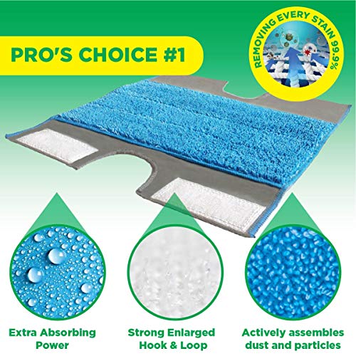 Reusable Mop Pads Compatible Swiffer Sweeper Mop (2-Pack) - Washable Microfib...