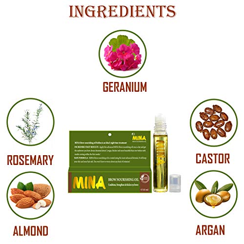 MINA Brow Conditioning & Eyebrow Growth Enhancer serum- (10 ML Oil & 100 ML C...