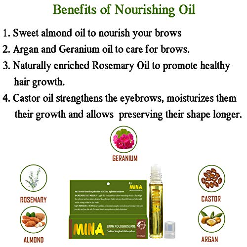 MINA Brow Conditioning & Eyebrow Growth Enhancer serum- (10 ML Oil & 100 ML C...