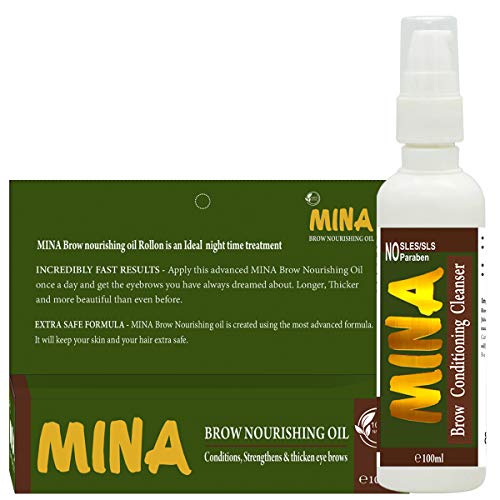 MINA Brow Conditioning & Eyebrow Growth Enhancer serum- (10 ML Oil & 100 ML C...