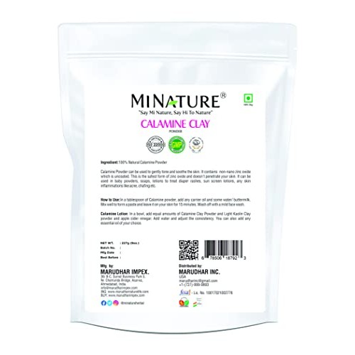 Calamine clay powder by mi nature | Calamine powder | 227g( 8 oz) | DIY Face ...
