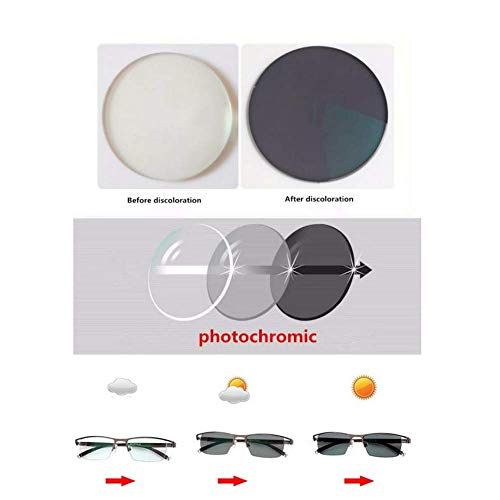MINCL/Photocromic Lens Transition Sunglasses Business Frames Reading Glasses ...
