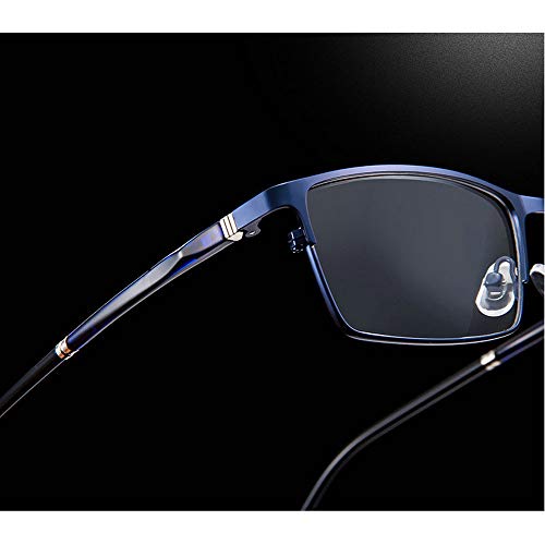 MINCL Transition Sunglasses Men's Sun Photochromic Lens Metal Full Frame Read...