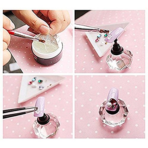Minejin Nail Art Glue Super Sticky Rhinestone Builder Gel UV Adhesive Polish ...