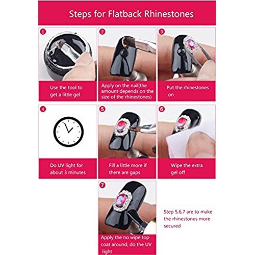 Minejin Nail Art Glue Super Sticky Rhinestone Builder Gel UV Adhesive Polish ...