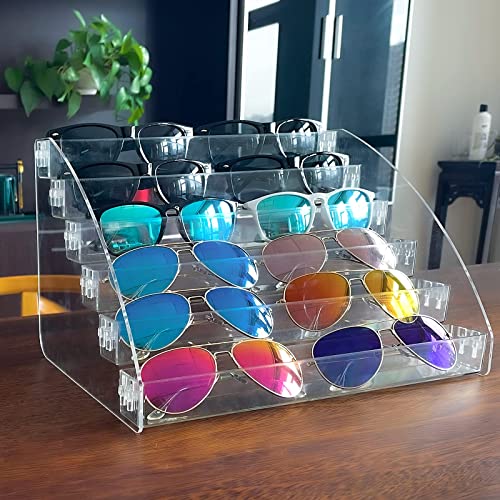 MineSign Sunglasses Organizer Clear Eyeglasses Display Case Eyewear Storage T...