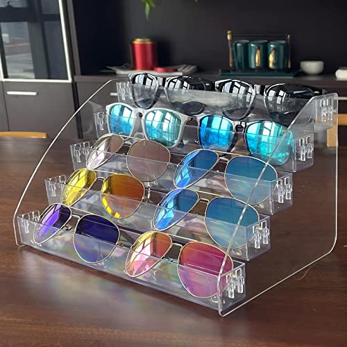 MineSign Sunglasses Organizer Clear Eyeglasses Display Case Eyewear Storage T...