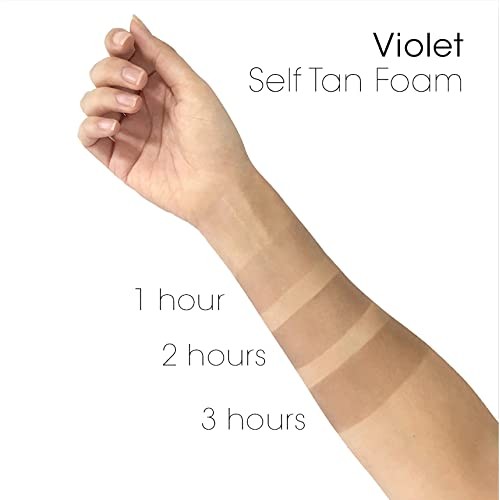 MINETAN BODY.SKIN Violet Self Tanning Kit with Violet Self Tan Foam, Violet G...
