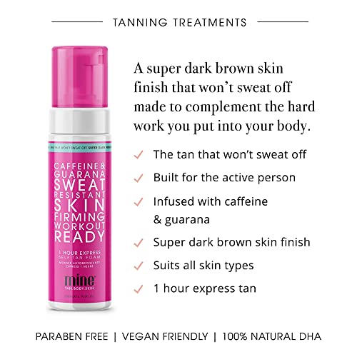 MINETAN BODY.SKIN Workout Ready Self Tanner Foam - Sweat Proof Sunless Tanner...