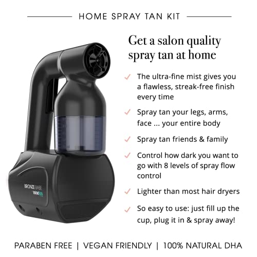 MineTan Spray Tan Machine | Personal Bronze Babe Spray Tan Kit Black - Portab...