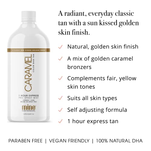 MineTan Spray Tan Solution | Caramel Sunless Tanning Solution - For a Radiant...
