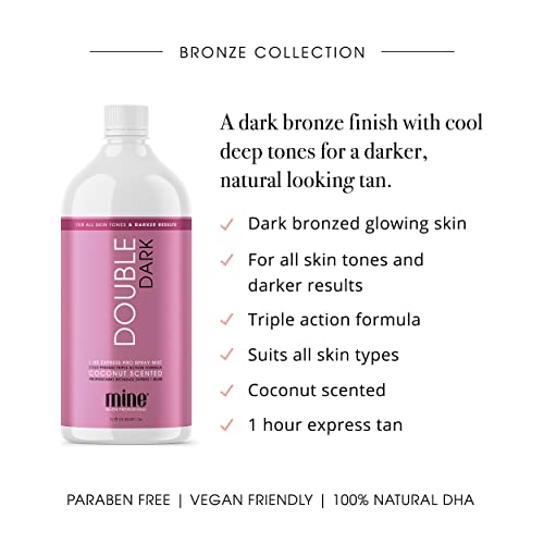 MineTan Spray Tan Solution | Double Dark Sunless Tanning Solution - For Dark ...