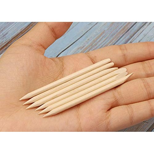 Mini Skater 2.9inch Small Orange Wood Nail Sticks Double Sided Multi Function...
