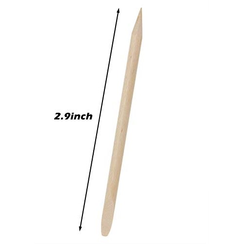 Mini Skater 2.9inch Small Orange Wood Nail Sticks Double Sided Multi Function...