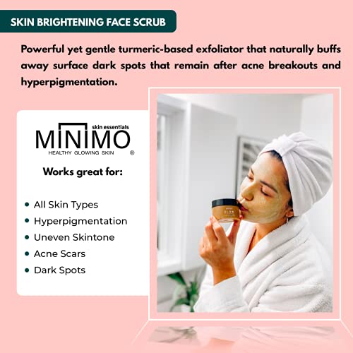 Minimo Glow Lemon Cake Skin Brightening Face Scrub for Dark Spots