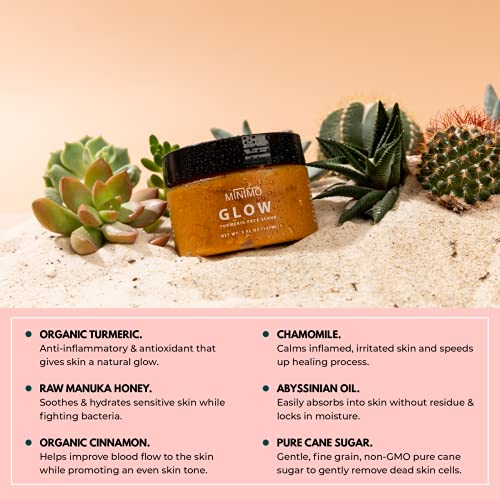 Minimo Glow Lemon Cake Skin Brightening Face Scrub for Dark Spots