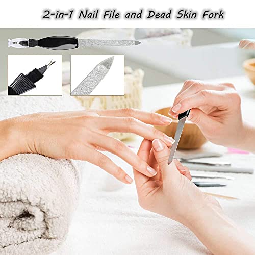 Professional Pedicure Tools Set, 26 in 1 Stainless Steel Foot Care Kit Foot R...