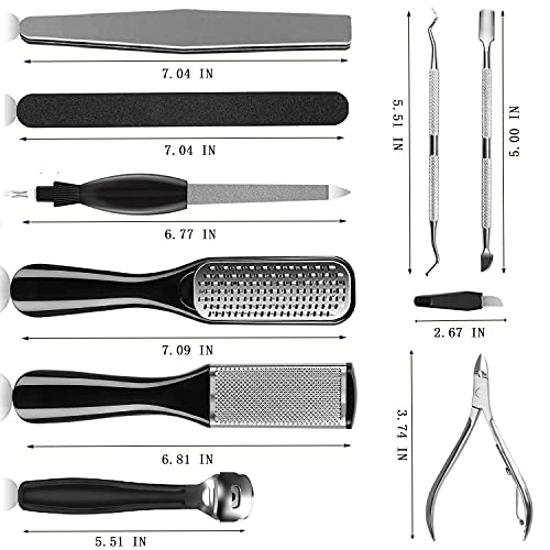 Professional Pedicure Tools Set, 26 in 1 Stainless Steel Foot Care Kit Foot R...