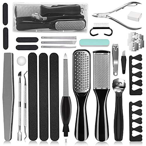 Professional Pedicure Tools Set, 26 in 1 Stainless Steel Foot Care Kit Foot R...