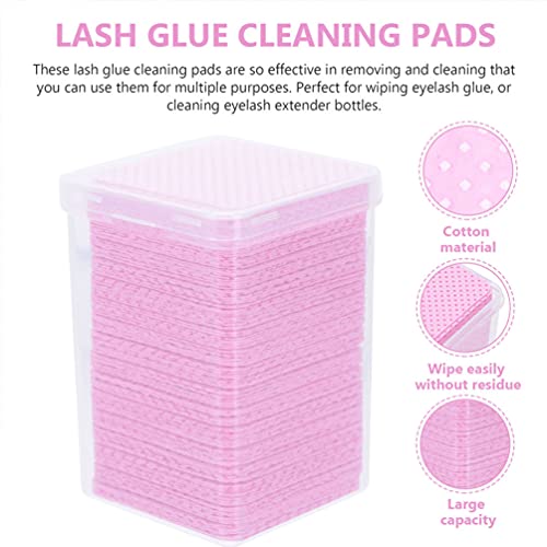 Eyelash Glue Removing Cotton Pad: 800pcs Lash Extension Glue Wipes Nail Polis...