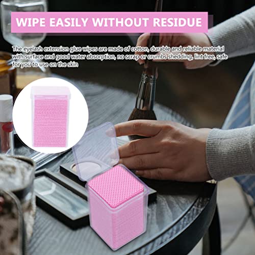 Eyelash Glue Removing Cotton Pad: 800pcs Lash Extension Glue Wipes Nail Polis...