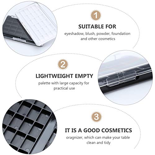 Minkissy 2Pcs Empty Makeup Palette Refillable Makeup Container Case with 24 G...
