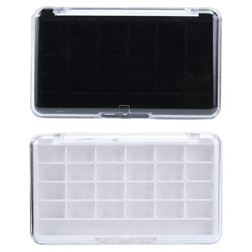 Minkissy 2Pcs Empty Makeup Palette Refillable Makeup Container Case with 24 G...
