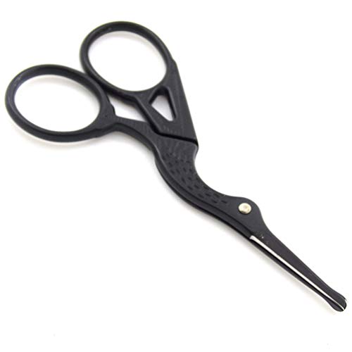 Minkissy 2pcs Rounded Tip Scissors, Vintage Stork Nose Hair Trimmer Professio...