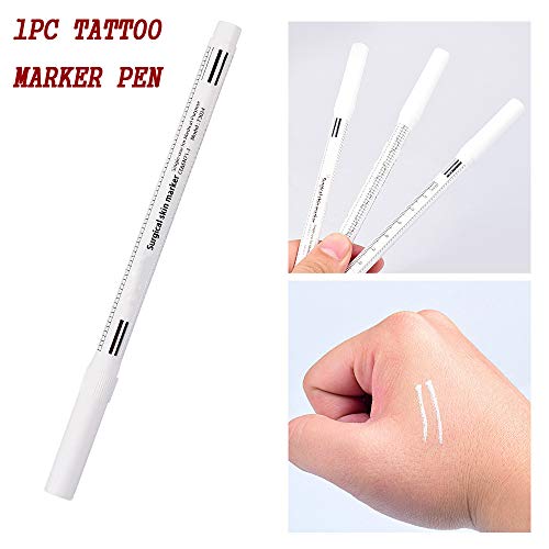 1PC Tattoo Surgical Pen Marker,White Surgical Eyebrow Tattoo Skin Marker Pen ...