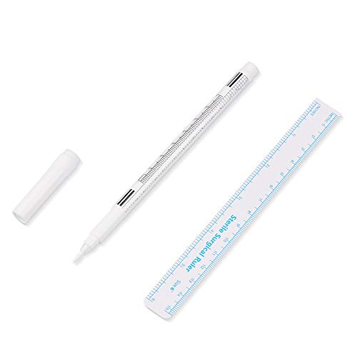 1PC Tattoo Surgical Pen Marker,White Surgical Eyebrow Tattoo Skin Marker Pen ...