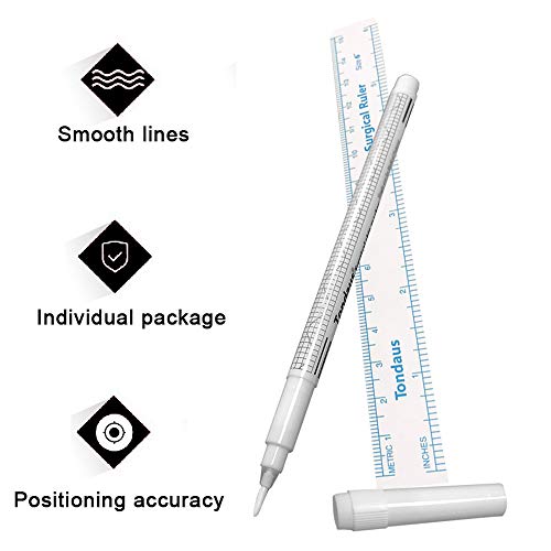 1PC Tattoo Surgical Pen Marker,White Surgical Eyebrow Tattoo Skin Marker Pen ...