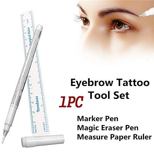 1PC Tattoo Surgical Pen Marker,White Surgical Eyebrow Tattoo Skin Marker Pen ...