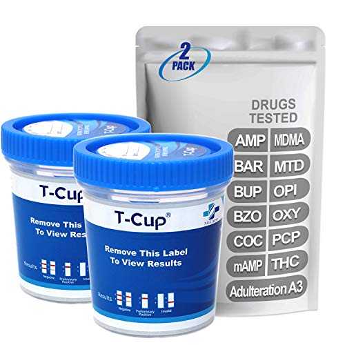 MiCare [2pk] - 12-Panel Test Cup (AMP/BAR/BUP/BZO/COC/mAMP/MDMA/MTD/OPI/OXY/P...