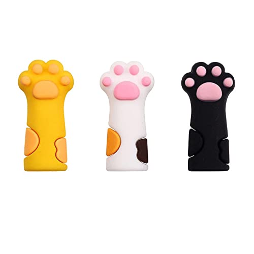 3Pcs/Set Cute Cat Paw Shape Silicone Nipper Cover Protective Sleeve Cases For...