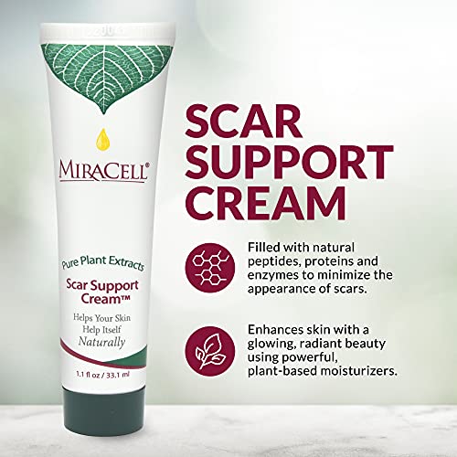 MiraCell - Scar Support Cream, Natural Scar Removal Cream, Acne and Burn Scar...