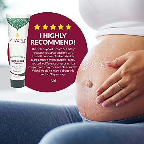 MiraCell - Scar Support Cream, Natural Scar Removal Cream, Acne and Burn Scar...