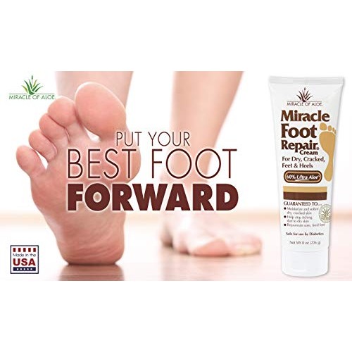 Miracle Foot Repair Cream | 1 Ounce Tube (3) | 60% Pure Aloe Vera Gel | Fast ...