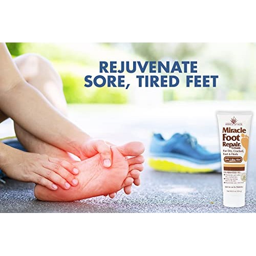 Miracle Foot Repair Cream | 8 Ounce Tube (2) | 60% Pure Aloe Vera Gel | Fast ...
