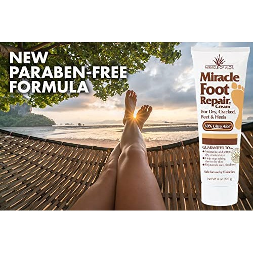 Miracle Foot Repair Cream | 8 Ounce Tube (2) | 60% Pure Aloe Vera Gel | Fast ...