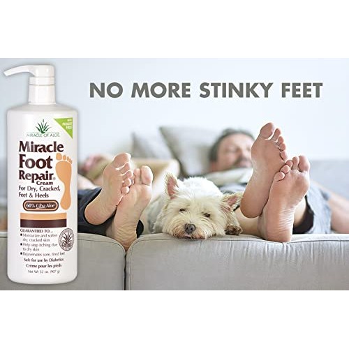 Miracle Foot Repair Cream | 8 Ounce Tube (2) | 60% Pure Aloe Vera Gel | Fast ...