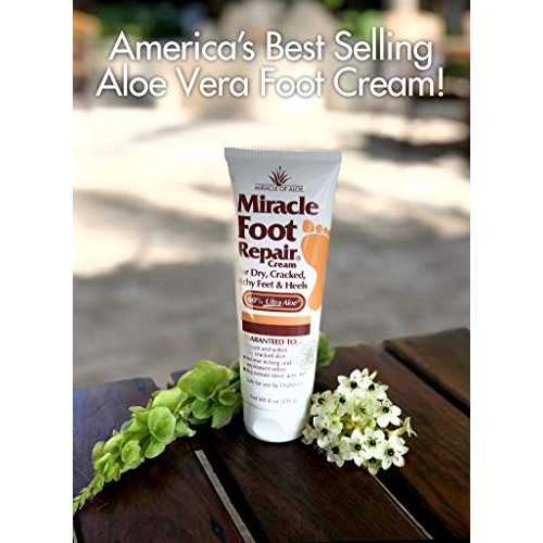 Miracle Foot Repair Cream | 8 Ounce Tube (2) | 60% Pure Aloe Vera Gel | Fast ...